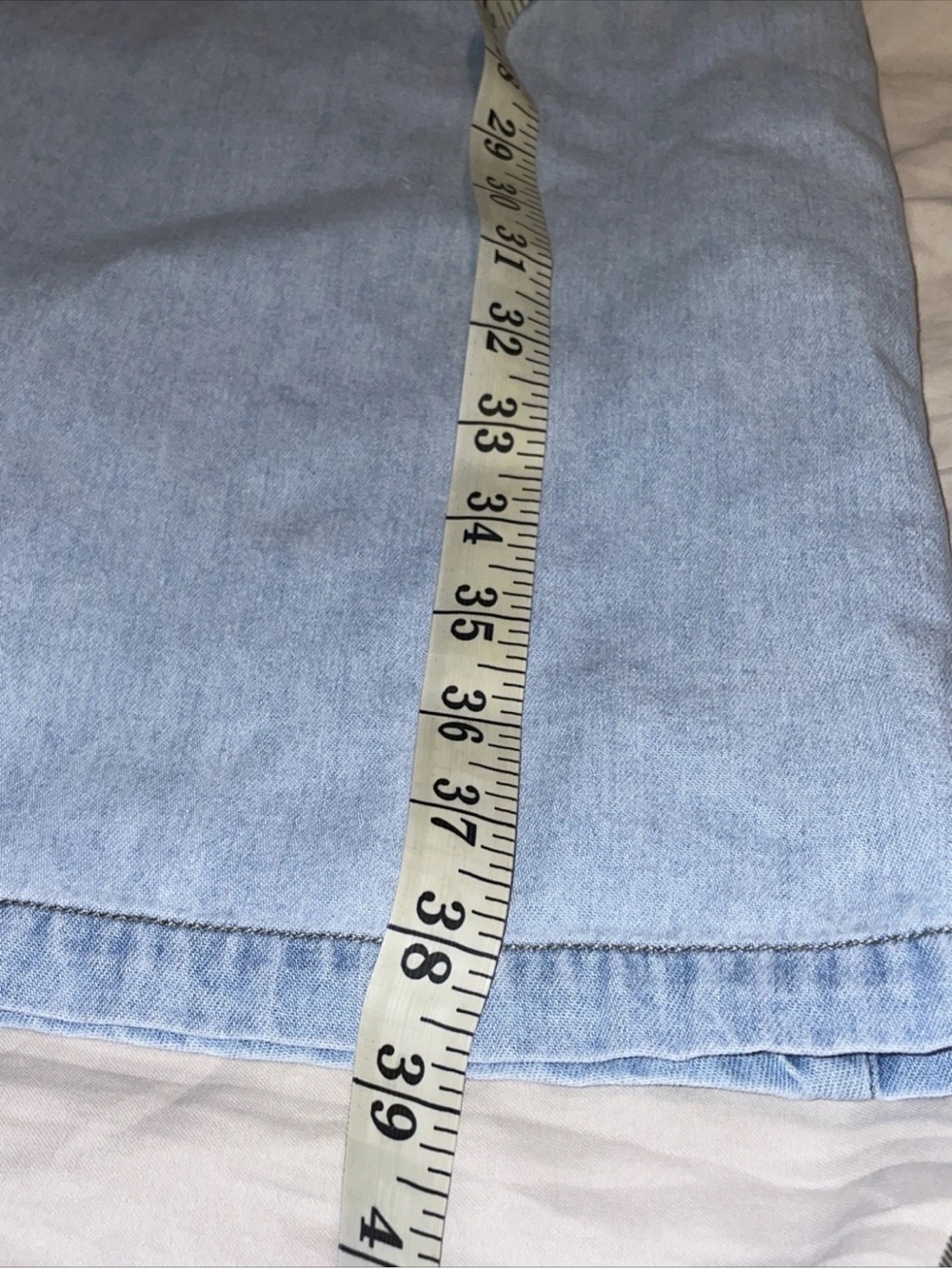 St. John's Bay 14 Light Wash Denim Button-Front Dress - Picture 12 of 15